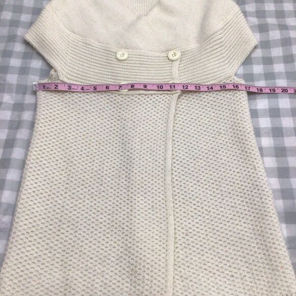 𝅺MOHAIR wool & mohair blend sweater cardigan knit double brest sleeveless - Picture 11 of 16